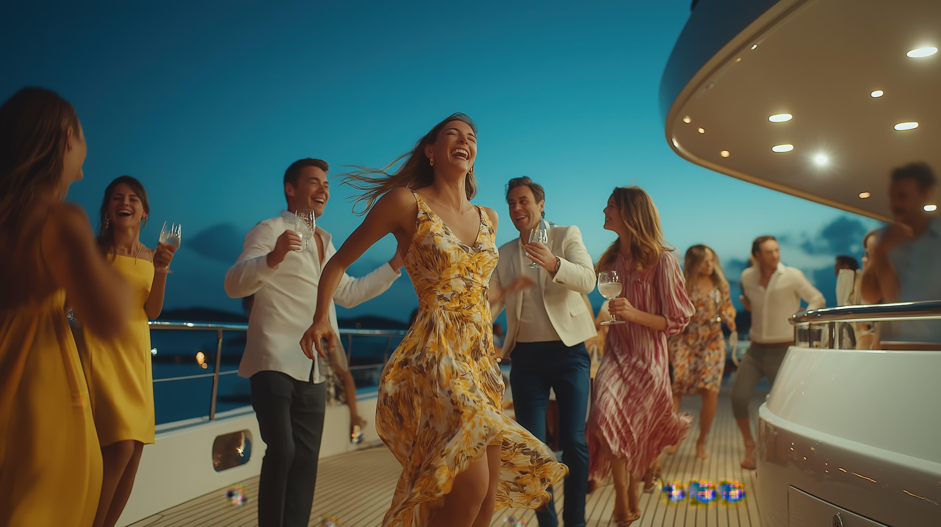 Fête sur un bateau